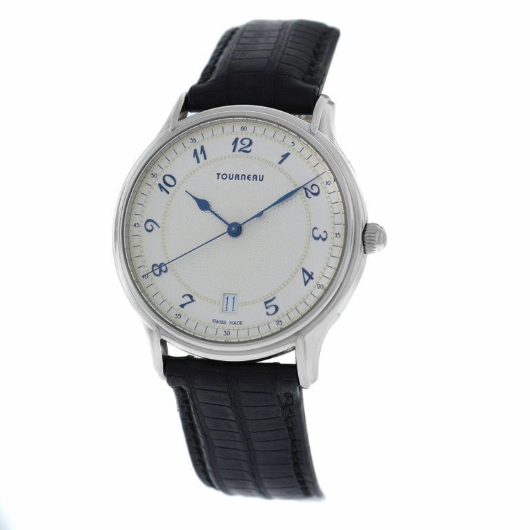 Authentic Men’s Tourneau Classic a Steel Automatic Date Watch For Sale