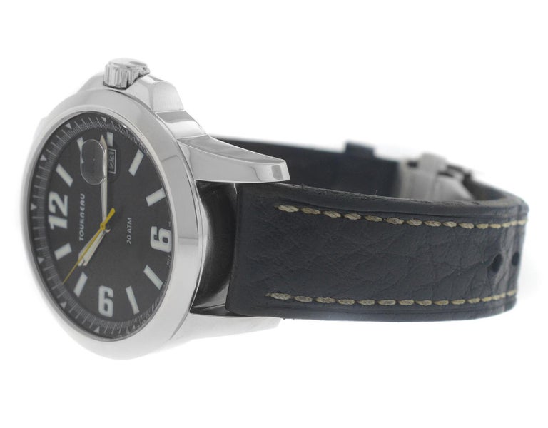 Authentic Men’s Tourneau Seapearl Stainless Steel Quartz Watch For Sale
