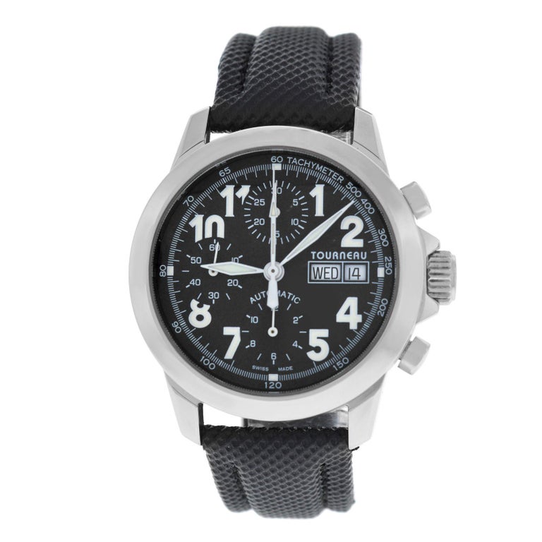 Authentic Men's Tourneau Sportgraph Valjoux Chronograph Day Date Watch