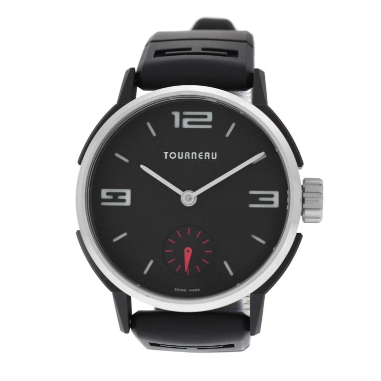 Authentic Men's Tourneau Stainless Steel Mechanical Watch at 1stDibs