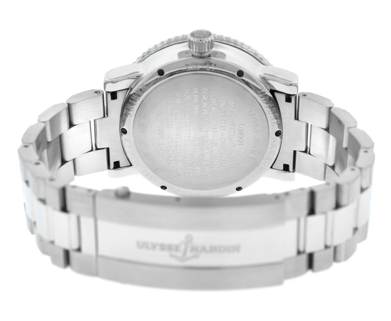 Authentic Men's Ulysse Nardin Marine Diver Steel Automatic Watch For Sale 2
