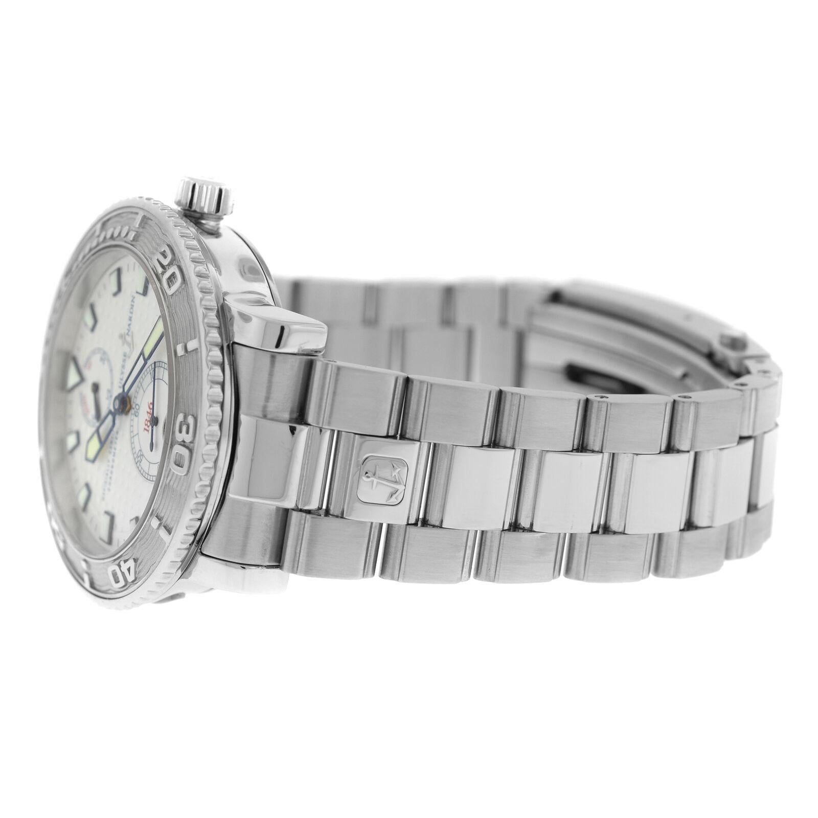 Authentic Men's Ulysse Nardin Marine Diver Steel Automatic Watch For Sale 4
