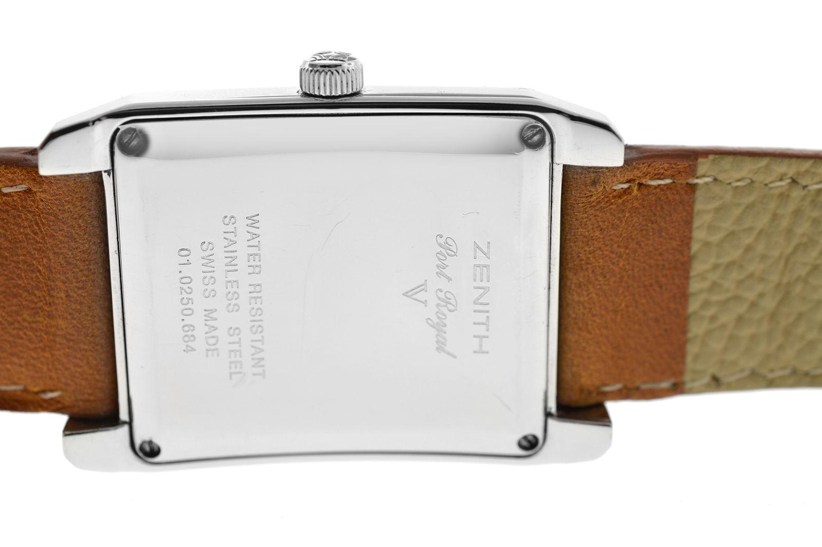 Modern Authentic Men’s Zenith Elite Port Royale Steel Date Automatic Watch For Sale