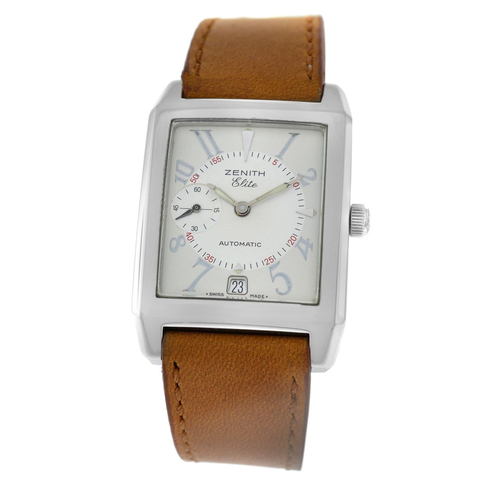 Authentic Men’s Zenith Elite Port Royale Steel Date Automatic Watch For Sale