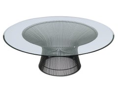 Authentique table basse moderne du milieu du siècle dernier par Warren Platner pour Knoll en bronze