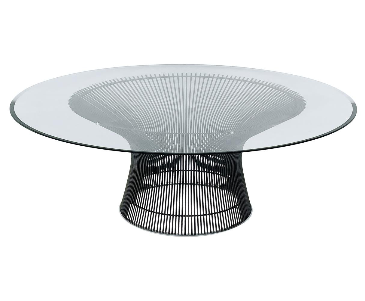 American Authentic Mid-Century Modern Coffee Table by Warren Platner for Knoll in Bronze For Sale
