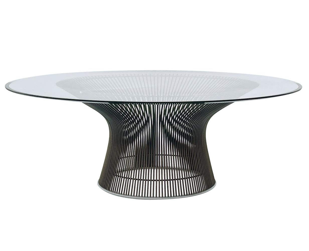 Authentic Mid-Century Modern Coffee Table by Warren Platner for Knoll in Bronze In Good Condition For Sale In Philadelphia, PA