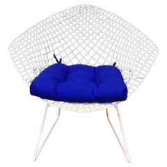 Authentic Mid-Century Modern Knoll Style White Wire Chair – Diamond Lounge