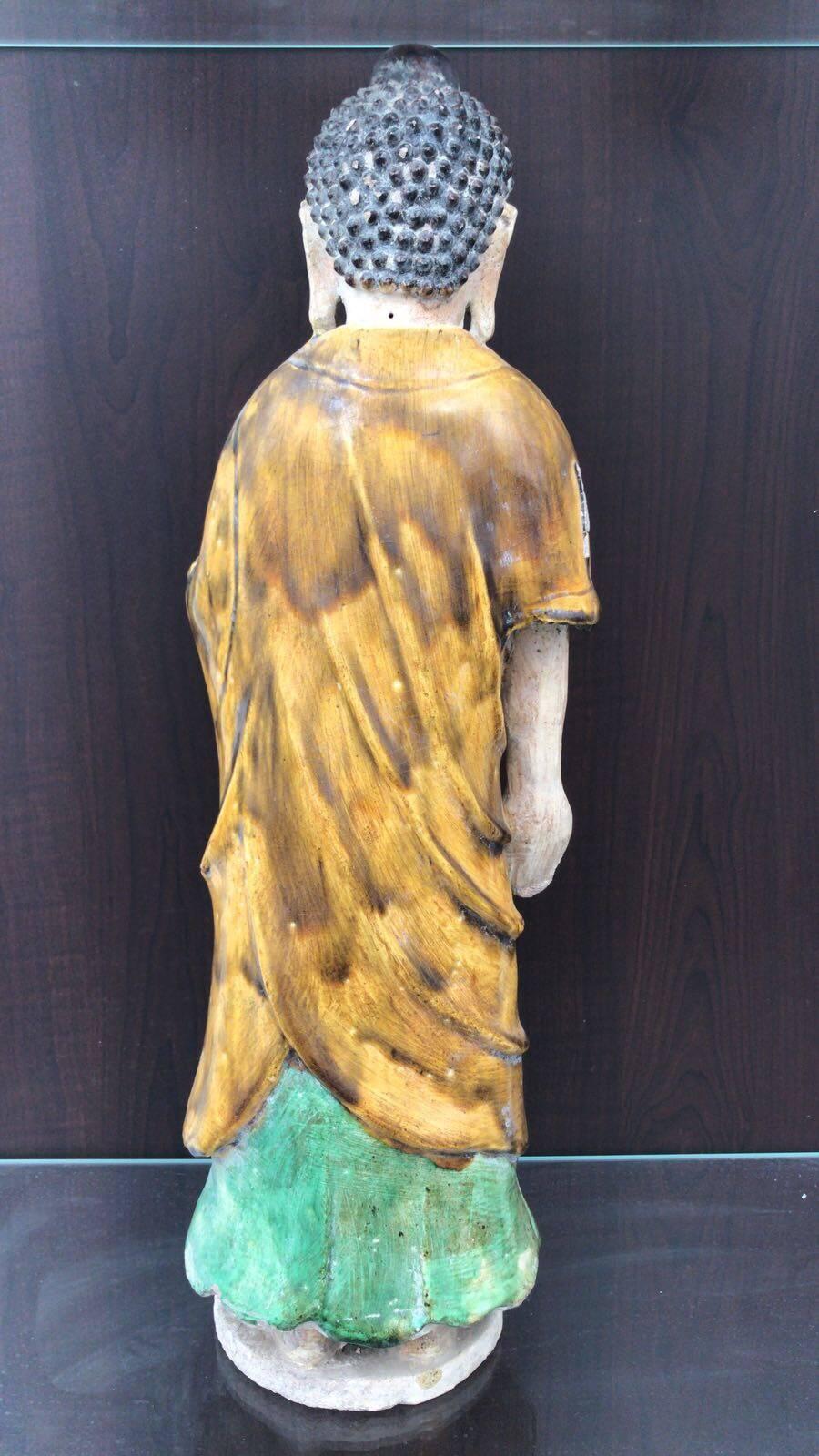 Authentic Ming Dynasty Standing Guan Yin Buddha, Thermoluminescence In Excellent Condition In Sofia, BG