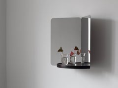 Authentic Mirror 124 with Black Tray by Daniel Rybakken & Artek, Medium
