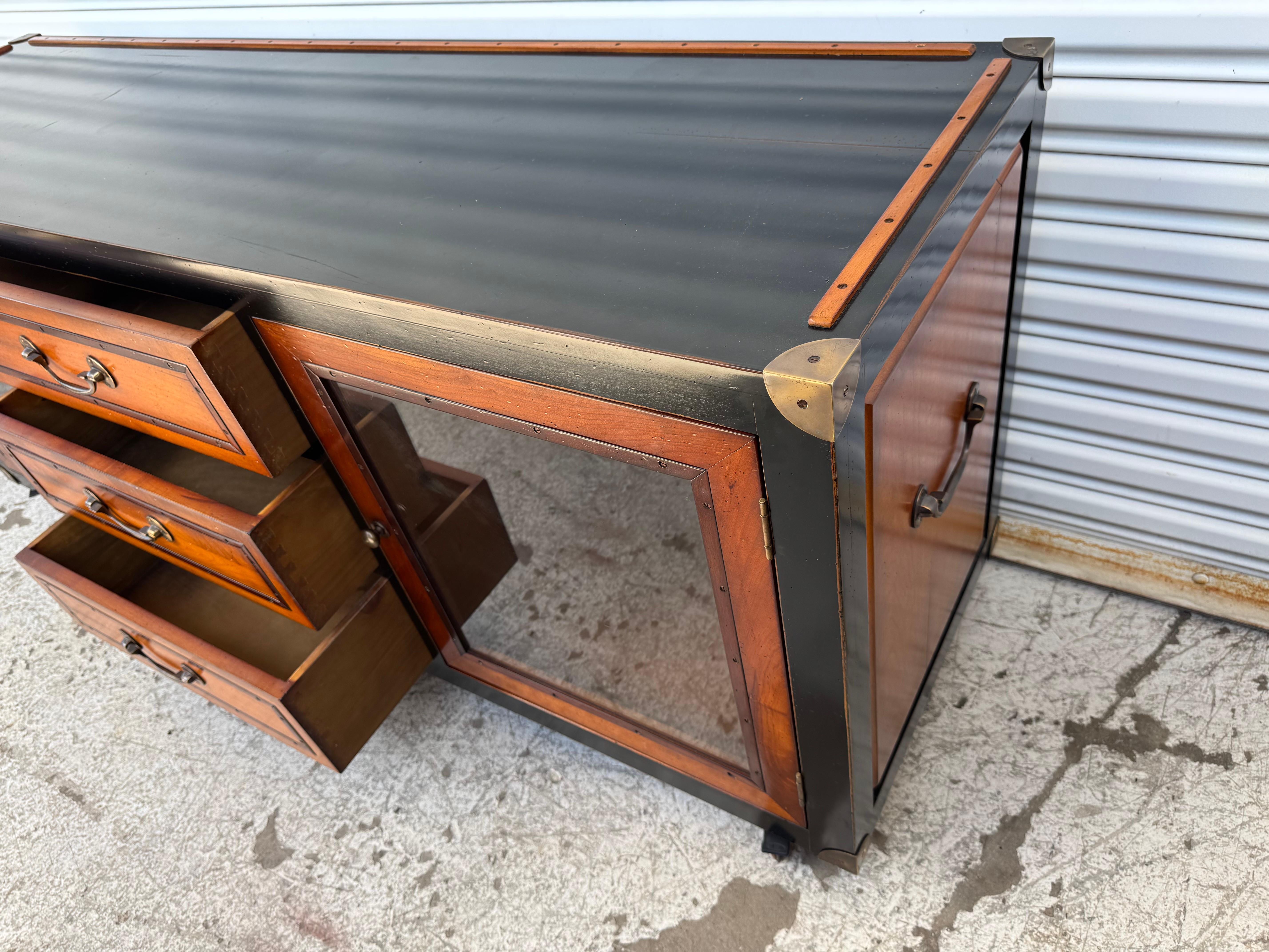 Modern Authentic Models 2 Toned Entertainment Center For Sale
