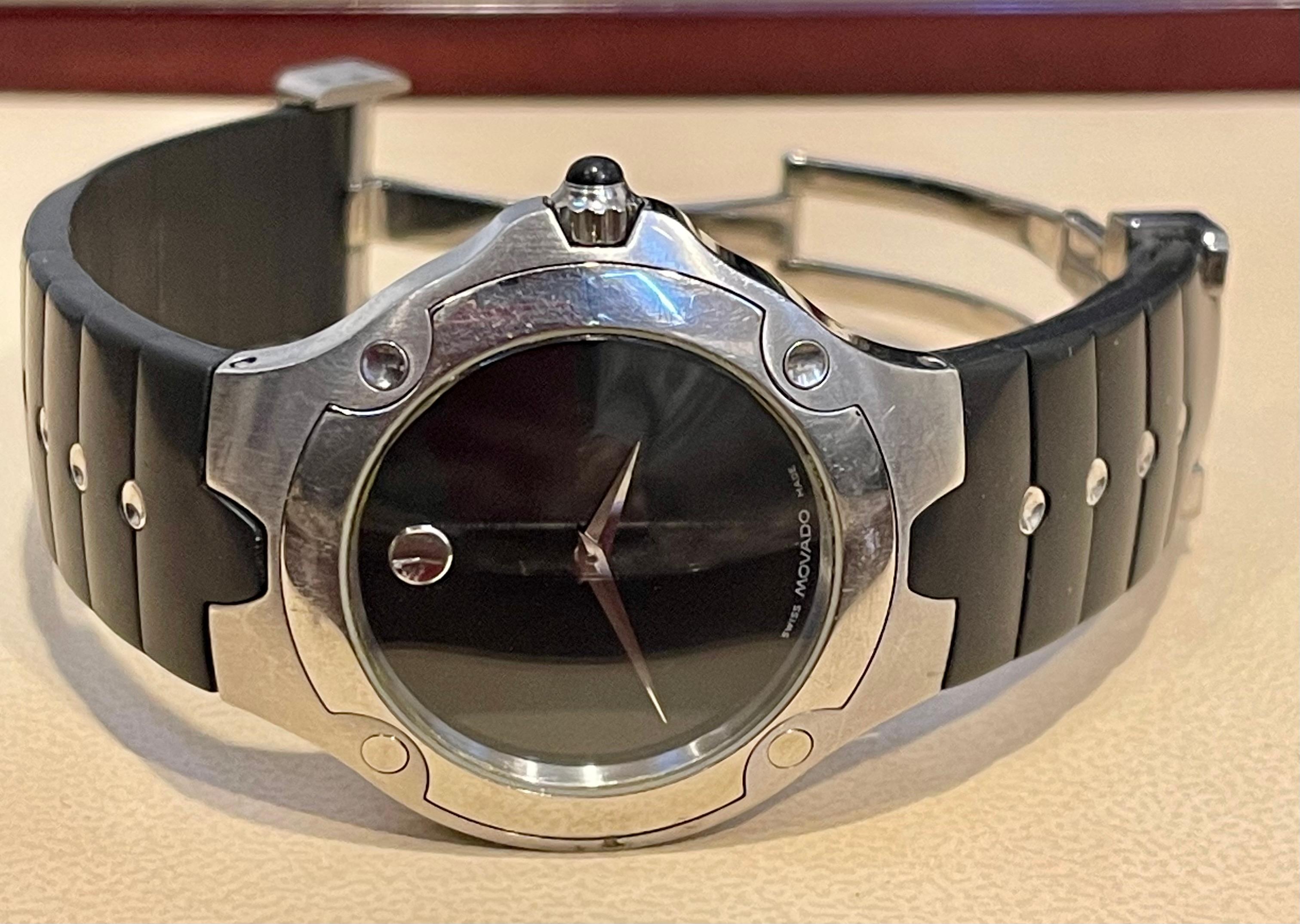 movado rubber strap watch