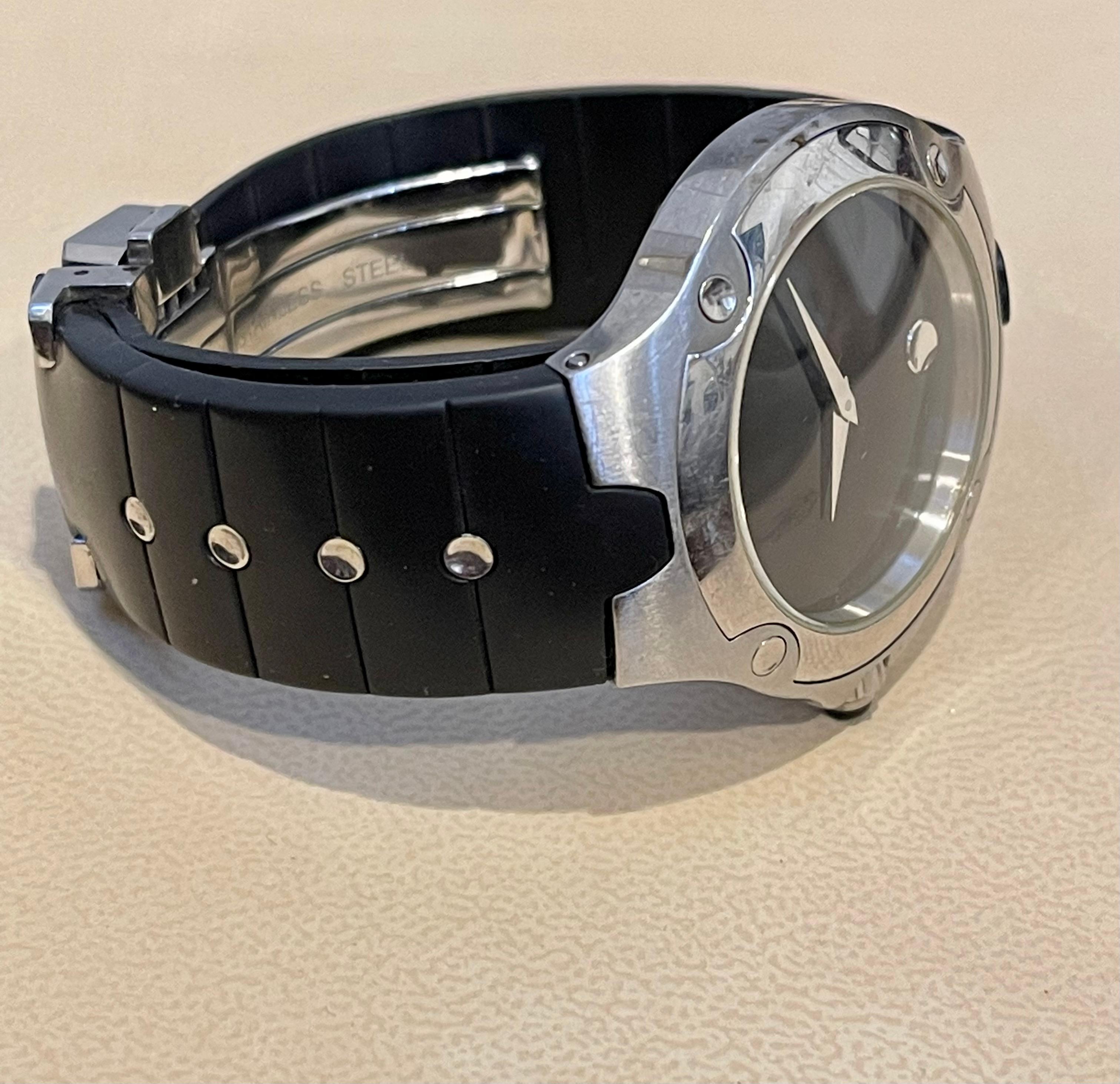 Authentic Movado Women's Sports Edition Black Dial Rubber Strap Watch 1