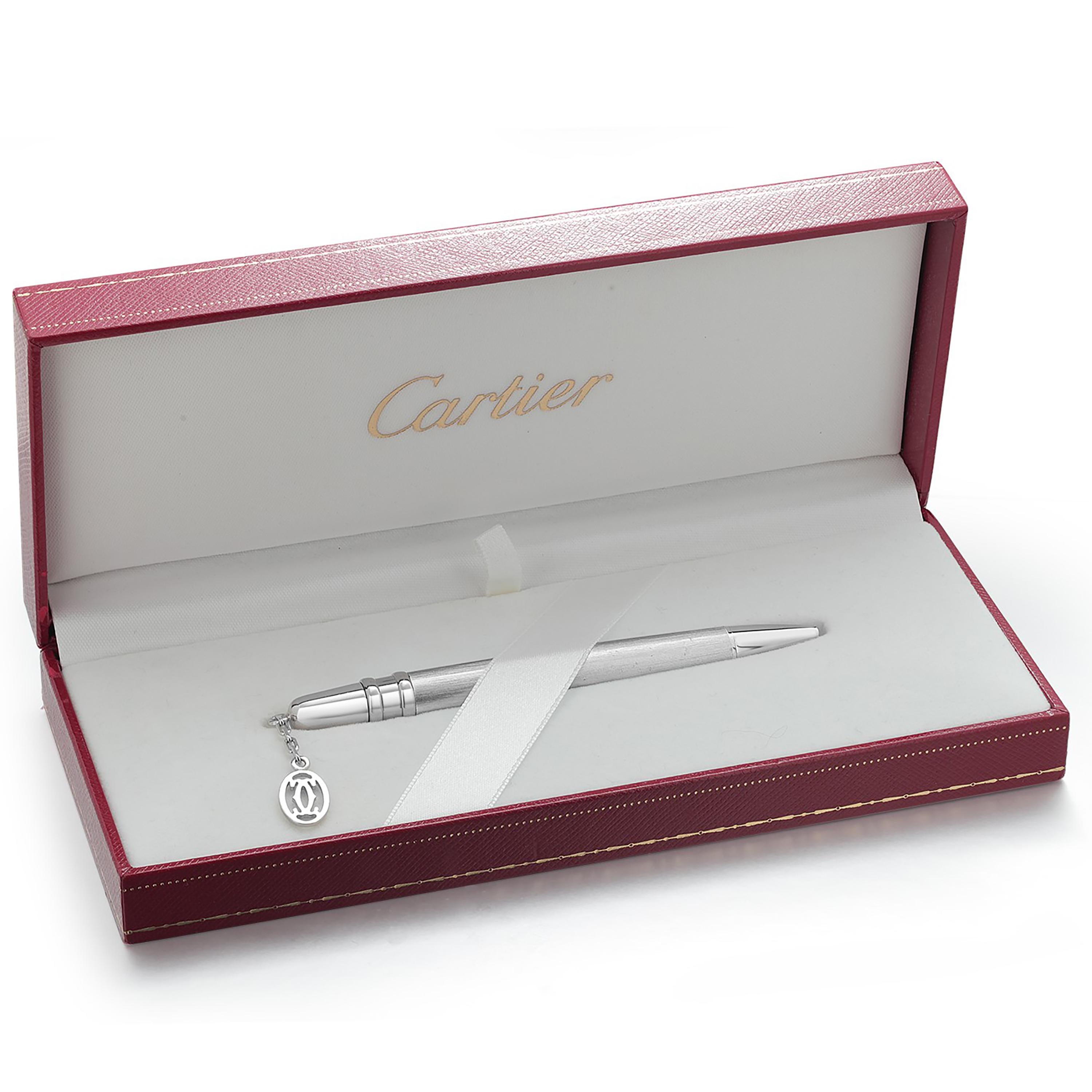 Contemporary Authentic Must de Cartier Ballpoint Pen with Cartier Charm - A100783 For Sale