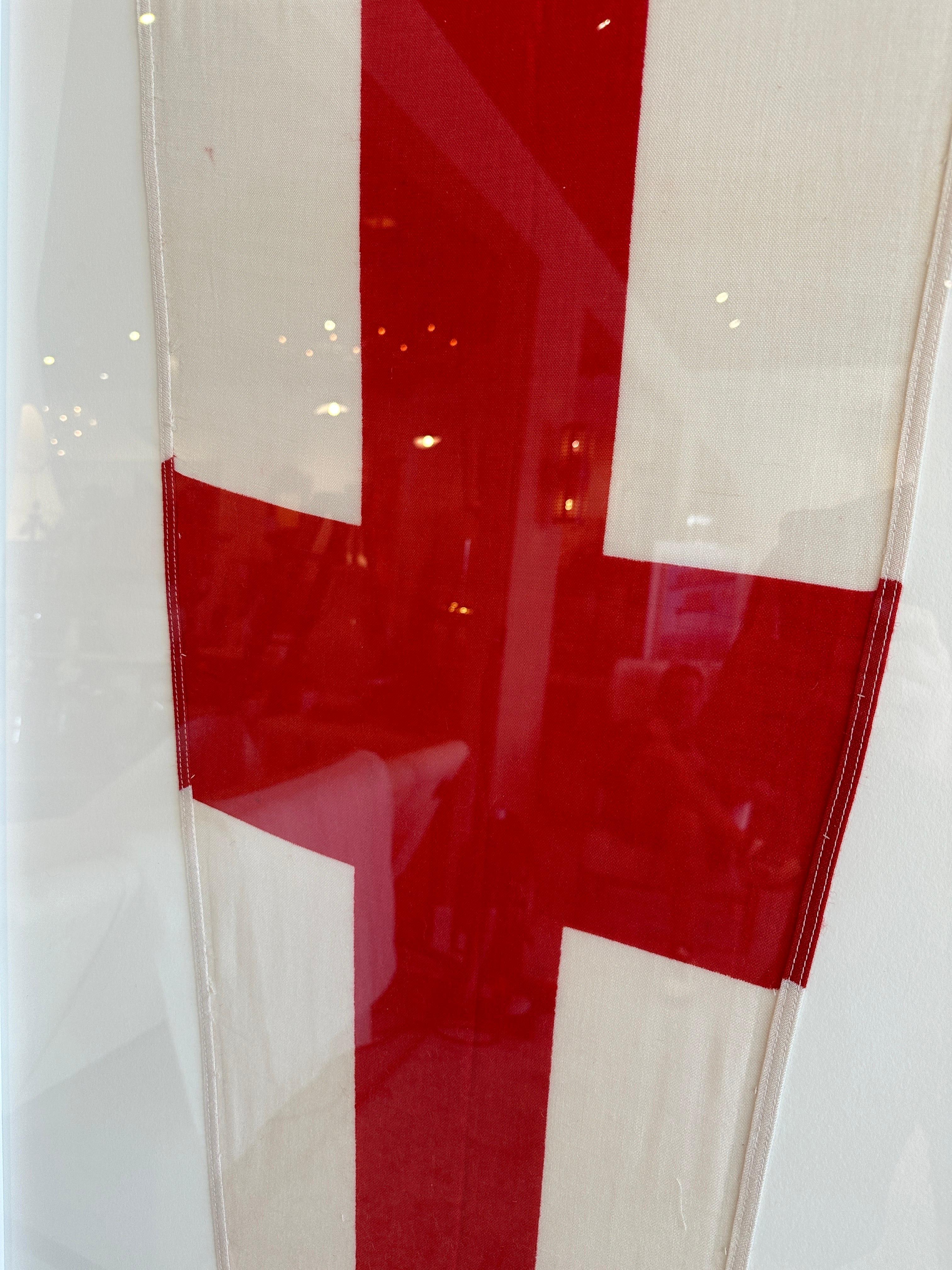 Authentic Nautical Signal Flag from 1940's Framed Professionally 1