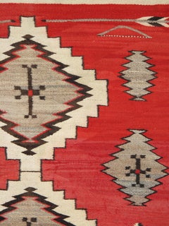 Authentic Navajo Rug c.1920 – Handwoven Native American Textile Geometric Design