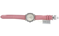 Authentic New Versace Dylos Steel Quartz Pink Watch