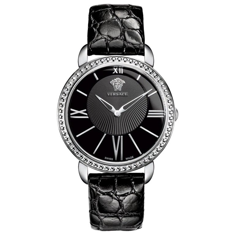 Authentic New Versace Krios Stainless Steel Quartz Watch For Sale at