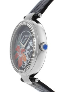 Authentic New Versace Mystique Hibiscus Diamond Quartz Watch