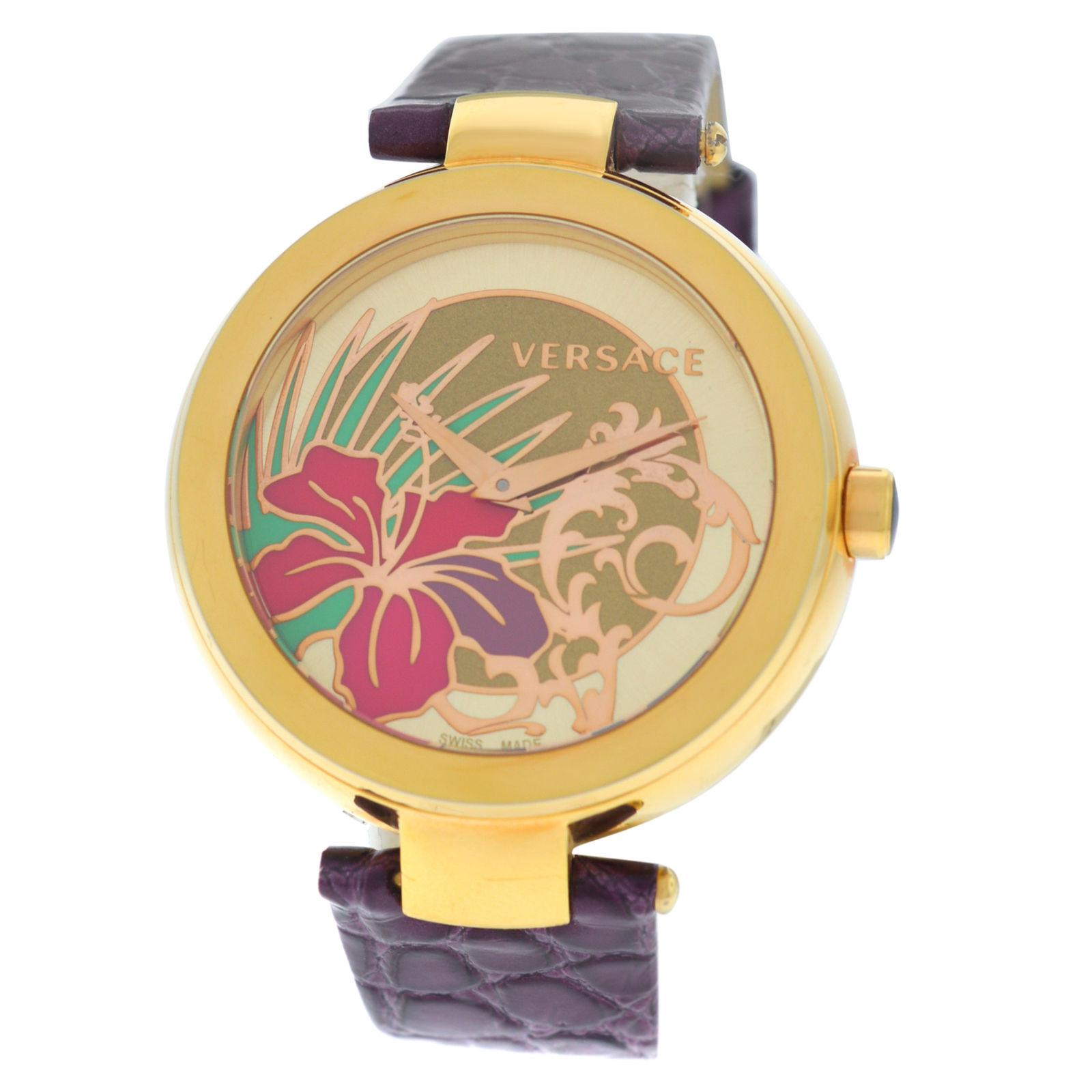 Authentic New Versace Mystique Hibiscus Quartz Watch In New Condition In New York, NY
