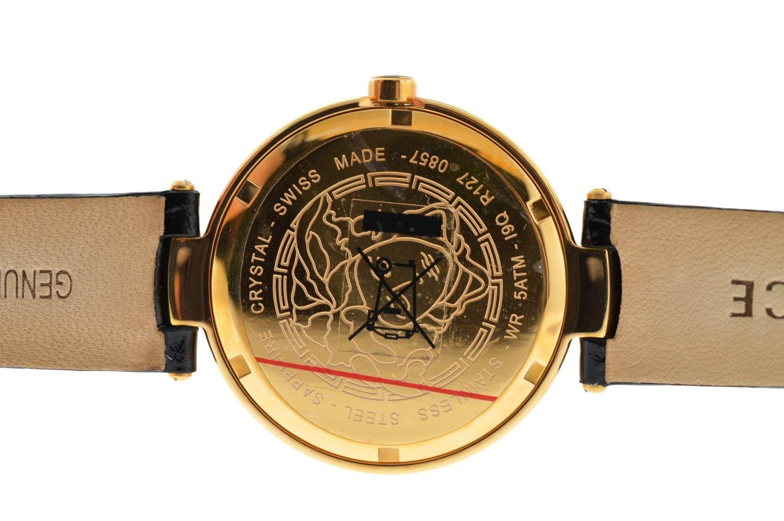 Authentic New Versace Mystique Hibiscus Steel Quartz Watch In New Condition In New York, NY