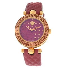 Authentic New Versace Vanitas Gold Tone Steel Quartz Watch