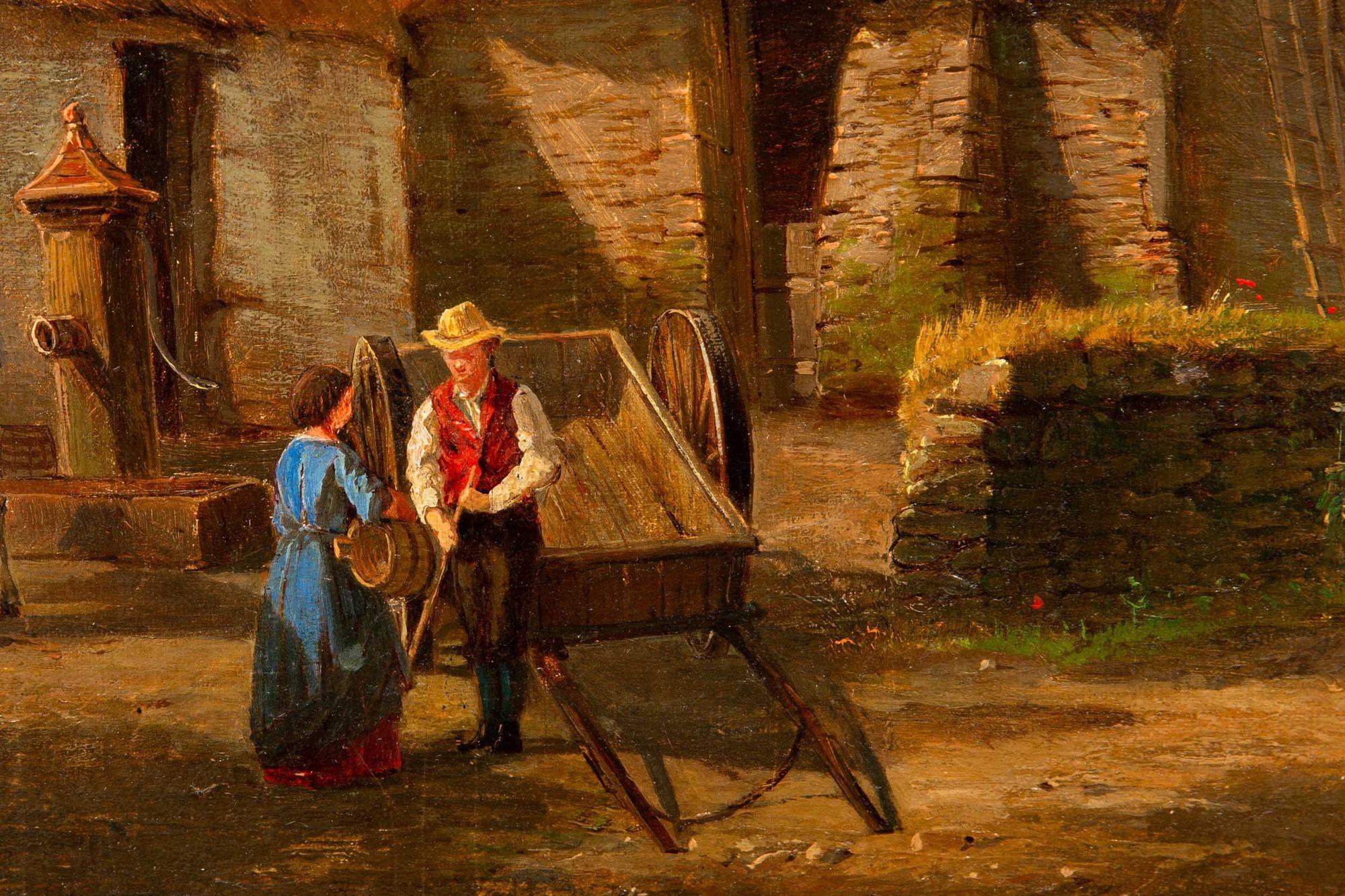 Authentic Oil Painting by John Faulkner, R.H.A. of Blacksmith “The Smeltery