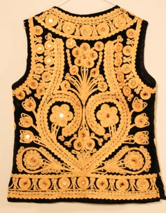 Authentic Ottoman Turkish Vest in Green Velvet