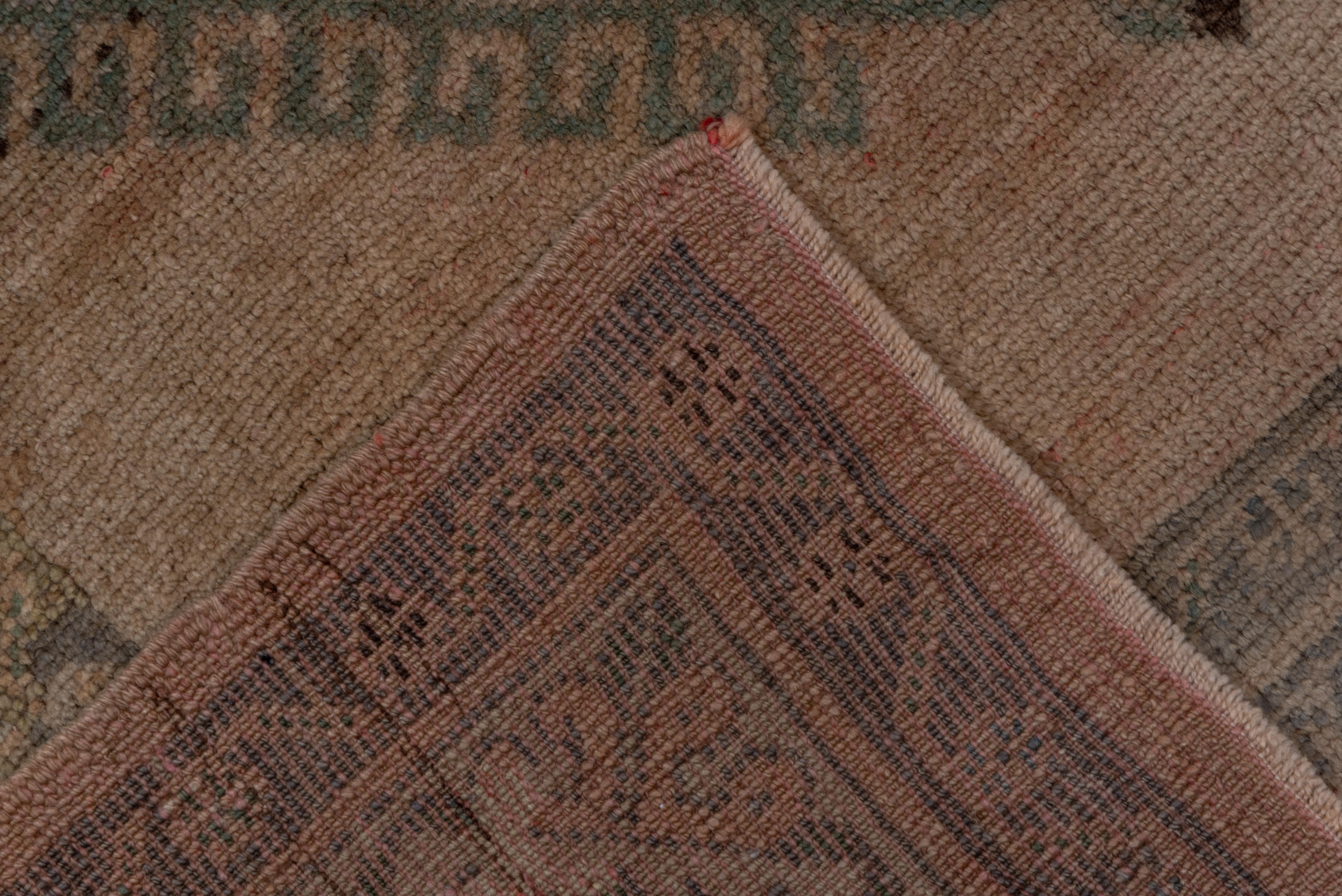 Wool Antique Turkish Oushak Carpet, Circa 1930s For Sale