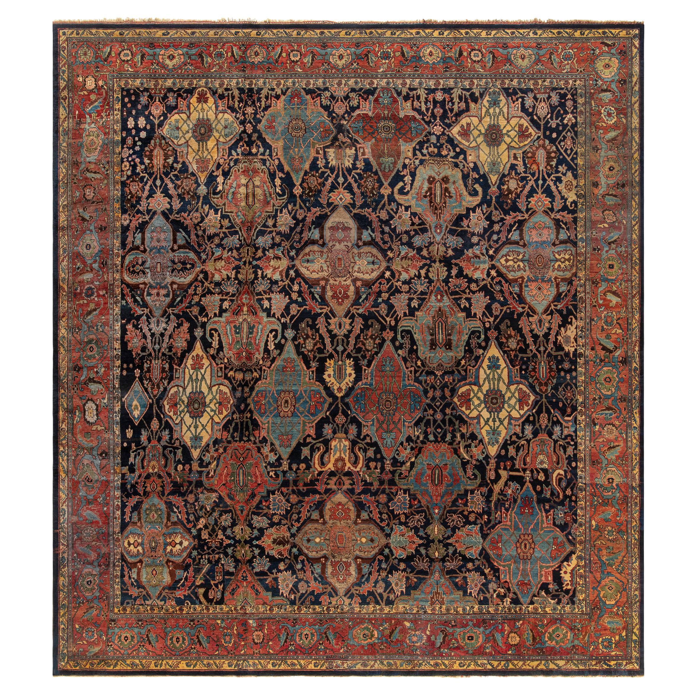 Persischer Bidjar-Teppich des 19. Jahrhunderts, Größe angepasst
