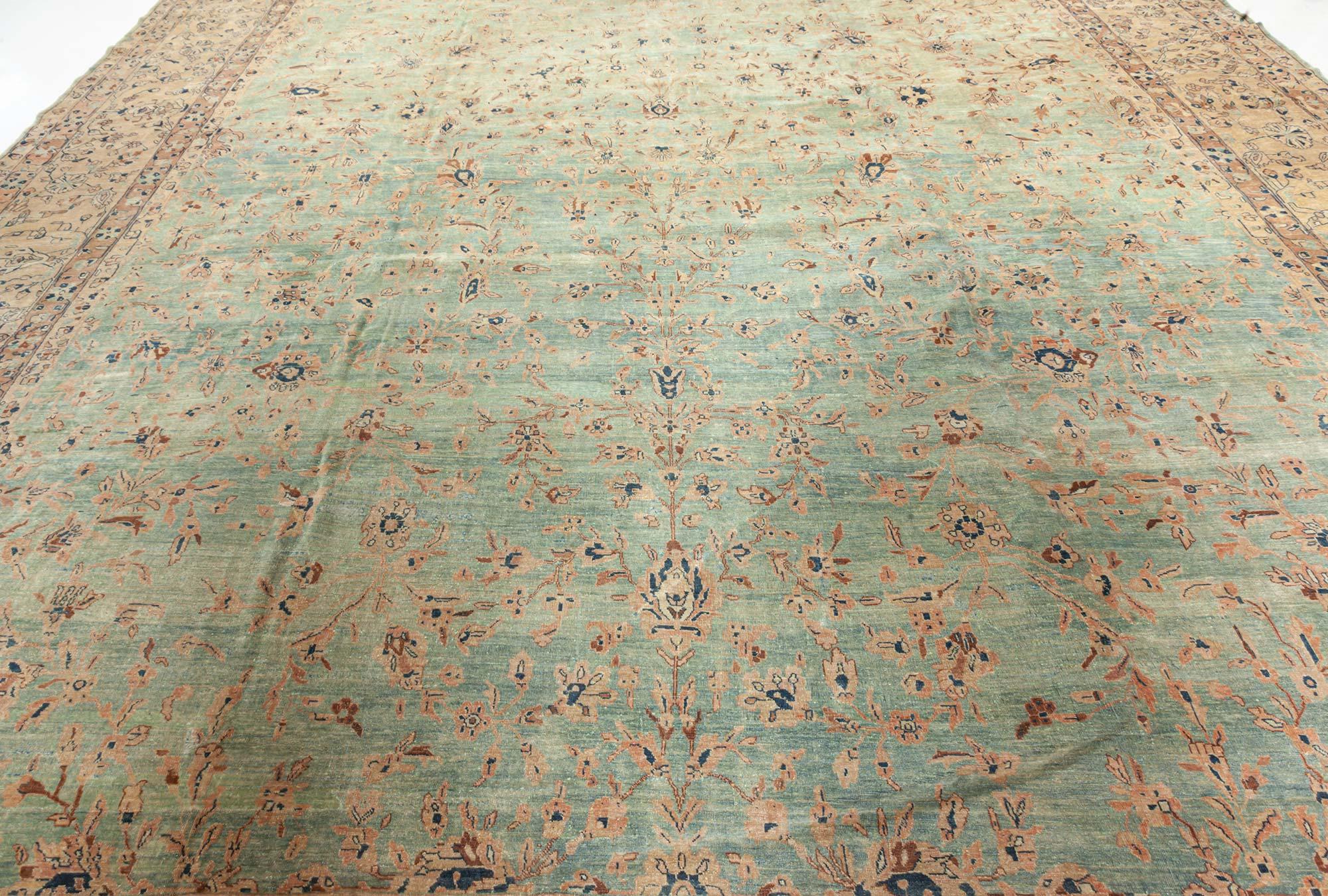 Authentic oversized antique Persian Sarouk rug
Size: 14'5