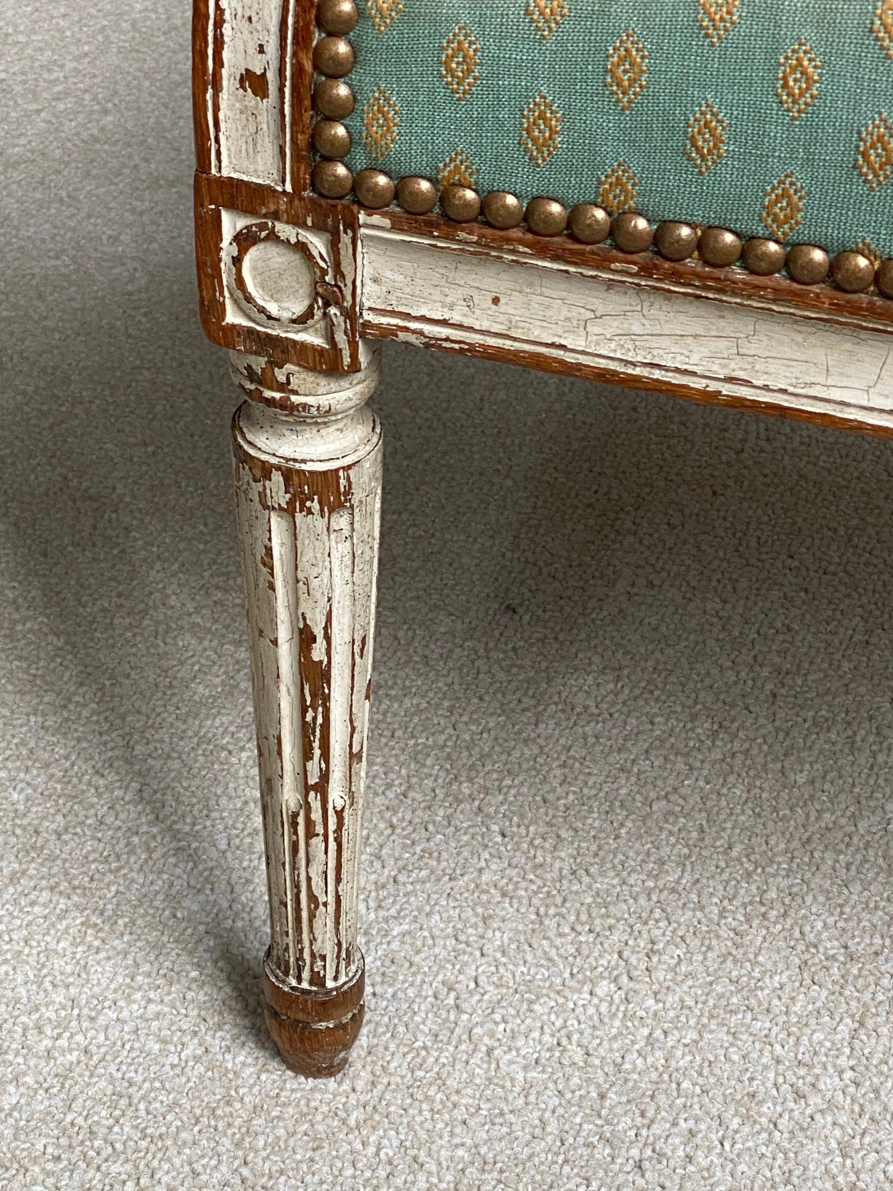 Authentisches Paar französischer Sessel, Louis XVI.-Periode, 1775-1790, authentisch (Spätes 18. Jahrhundert) im Angebot