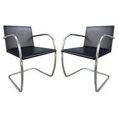 Authentic Pair of Knoll Brno Chairs by Mies Van Der Rohe