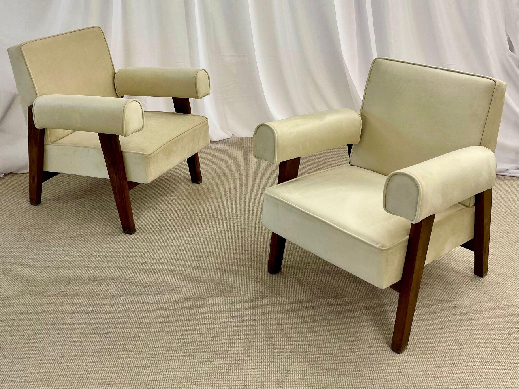 Indian Pierre Jeanneret, French Mid-Century Modern, Bridge Chairs, Chandigarh c. 1960s For Sale