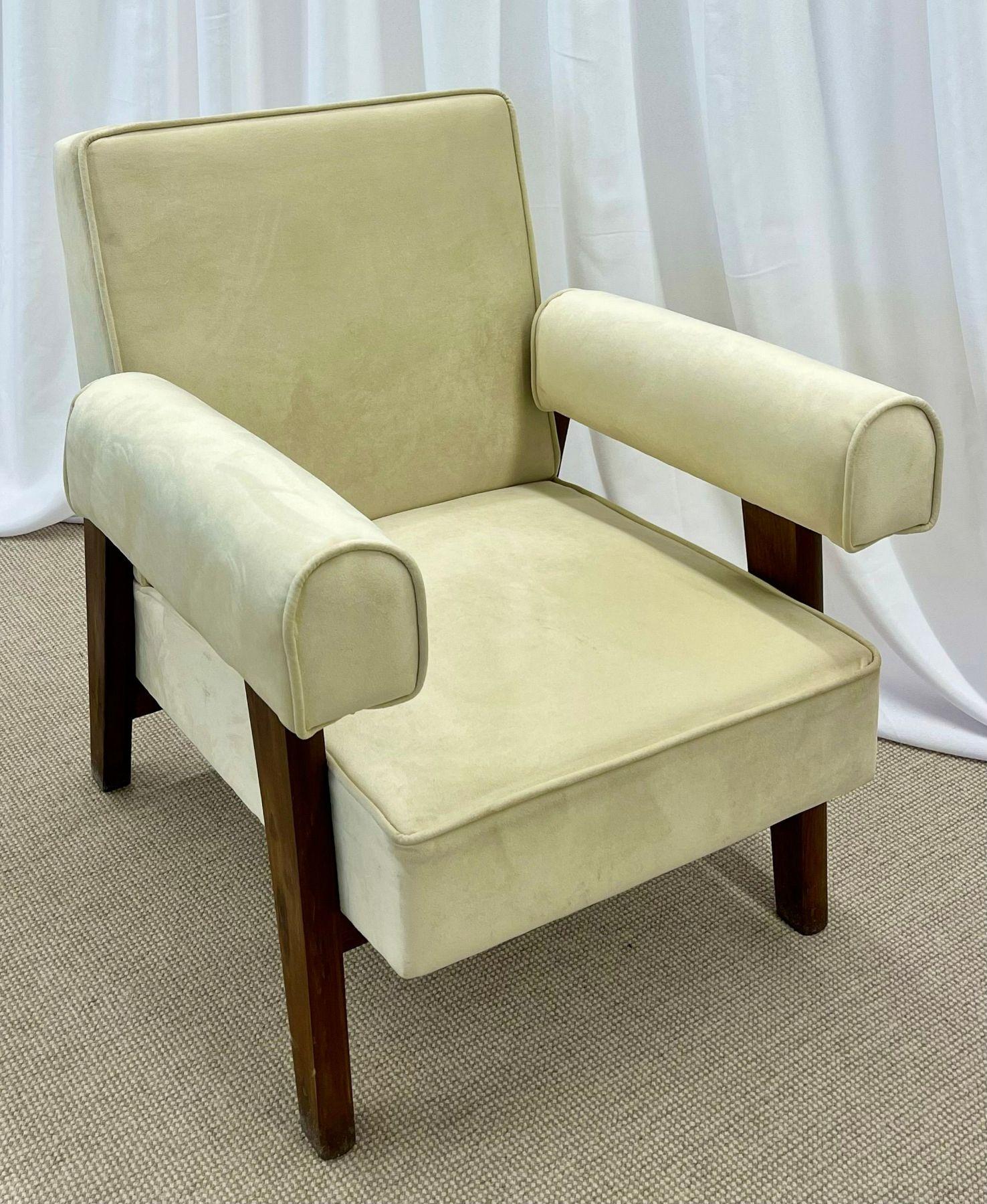 Pierre Jeanneret, francés de mediados de siglo, Sillas puente, Chandigarh c. 1960 en Bueno estado para la venta en Manhasset, NY