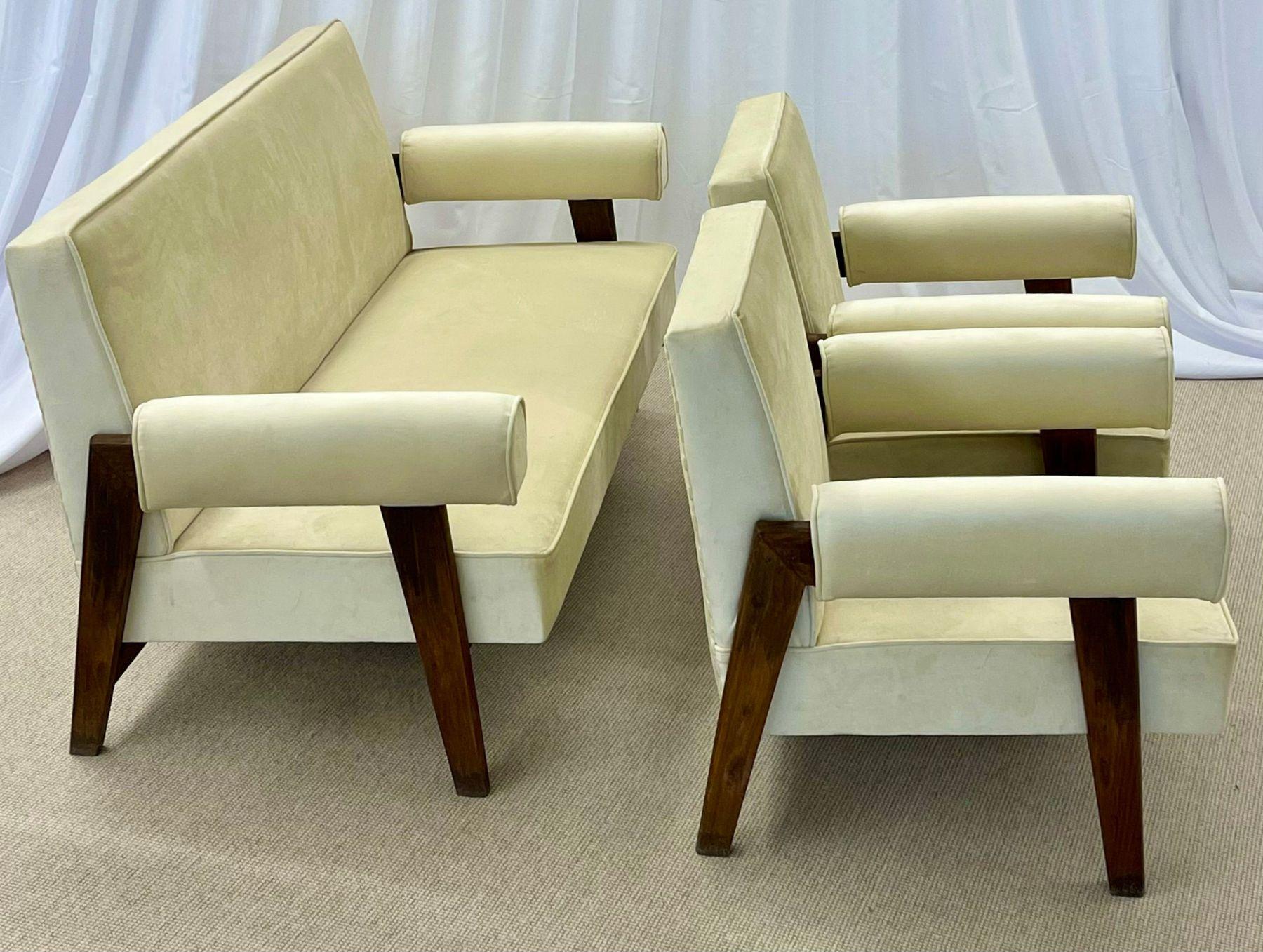 Pierre Jeanneret, French Mid-Century Modern, Bridge Chairs, Chandigarh c. 1960s For Sale 1