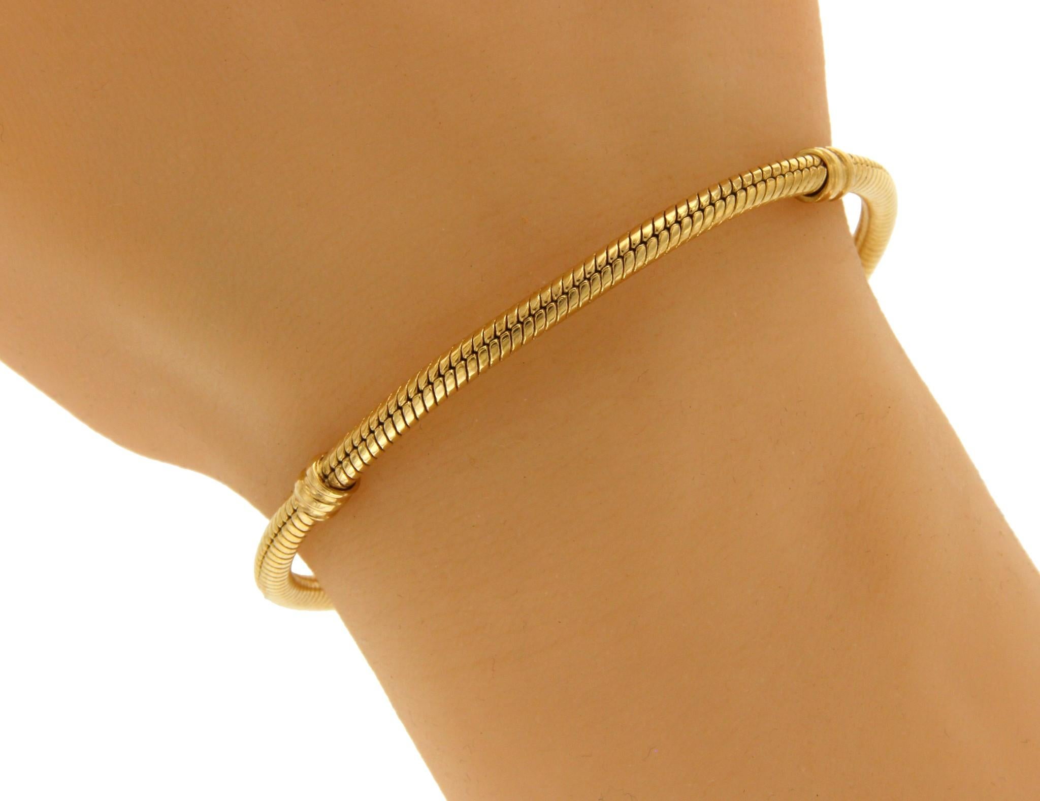 Authentische Pandora 14K Gelbgold Moments Schlangenkette Perlen Armband Größe 6,5 im Zustand „Hervorragend“ im Angebot in Los Angeles, CA