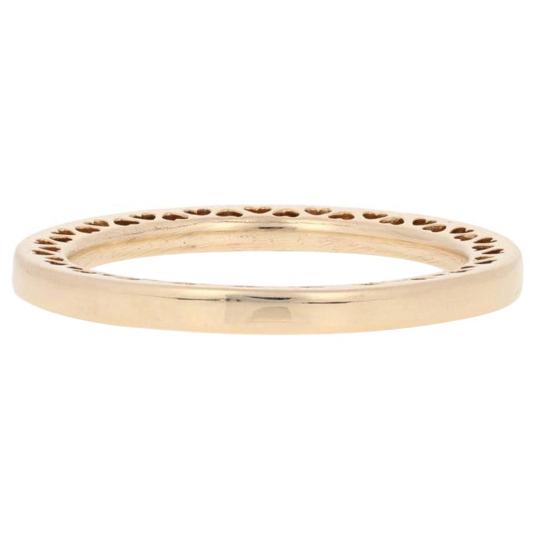 Authentic Pandora Classic Hearts Ring, 14k Gold Band 156238