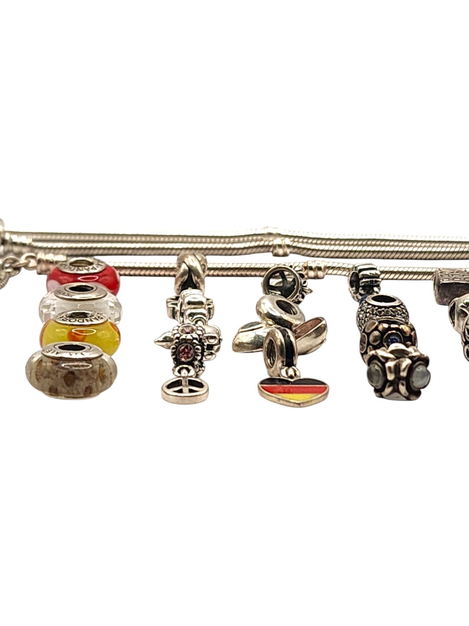 Authentic Pandora Lot of 35 Sterling Silver Charms & Bracelets #21364 For Sale 1