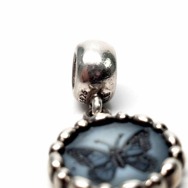 Authentic Pandora Sterling Silver Butterfly Cameo Charm Dangle 790865CAM  Retired at 1stDibs