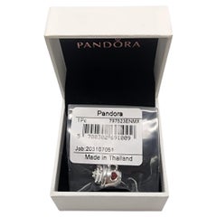 Used Authentic Pandora Sterling Silver Cocoa & Candy Cane Charm w/Box #15327