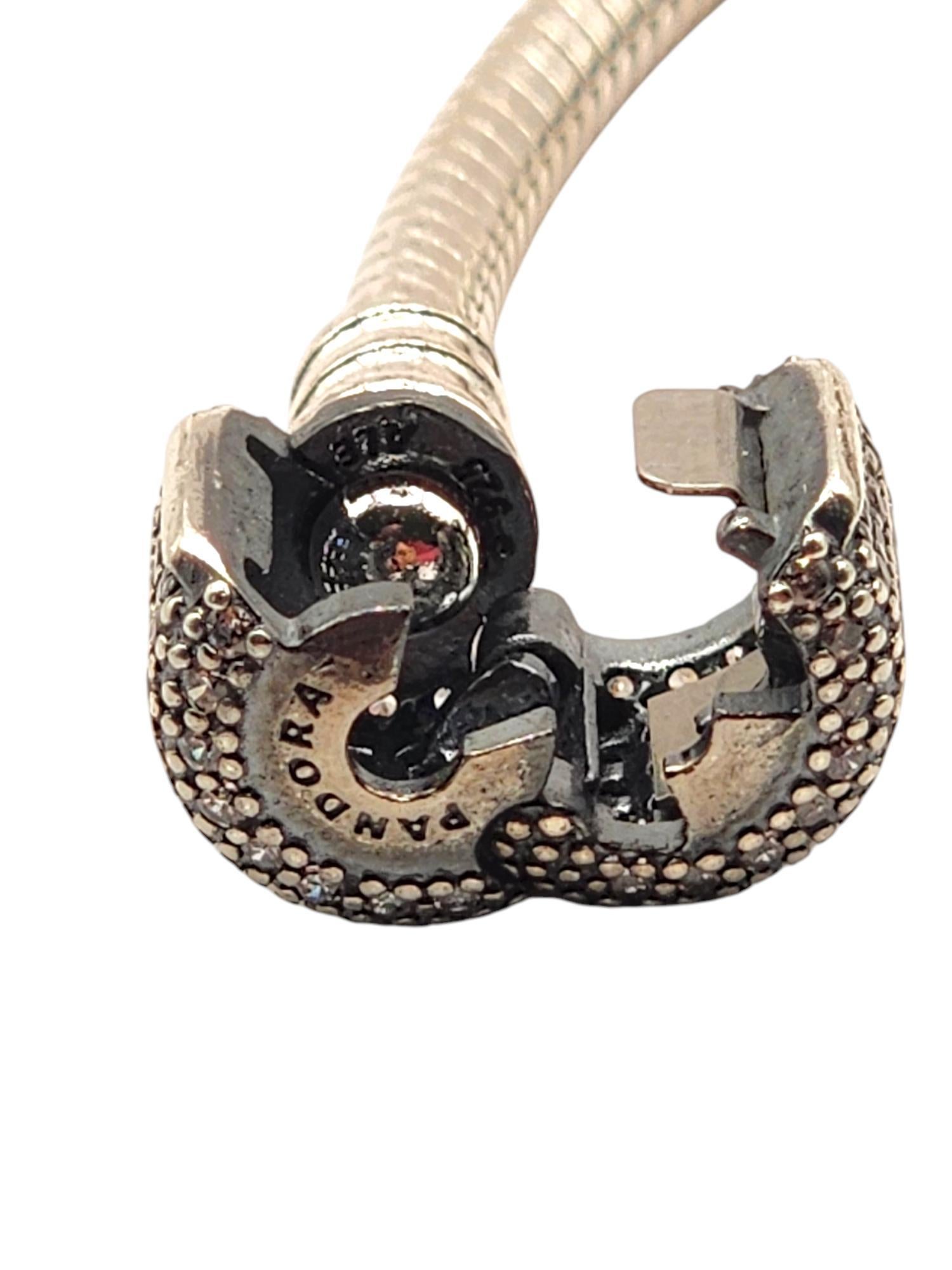 Authentic Pandora Sterling Silver Holiday Christmas Charm Bracelet #19921 2