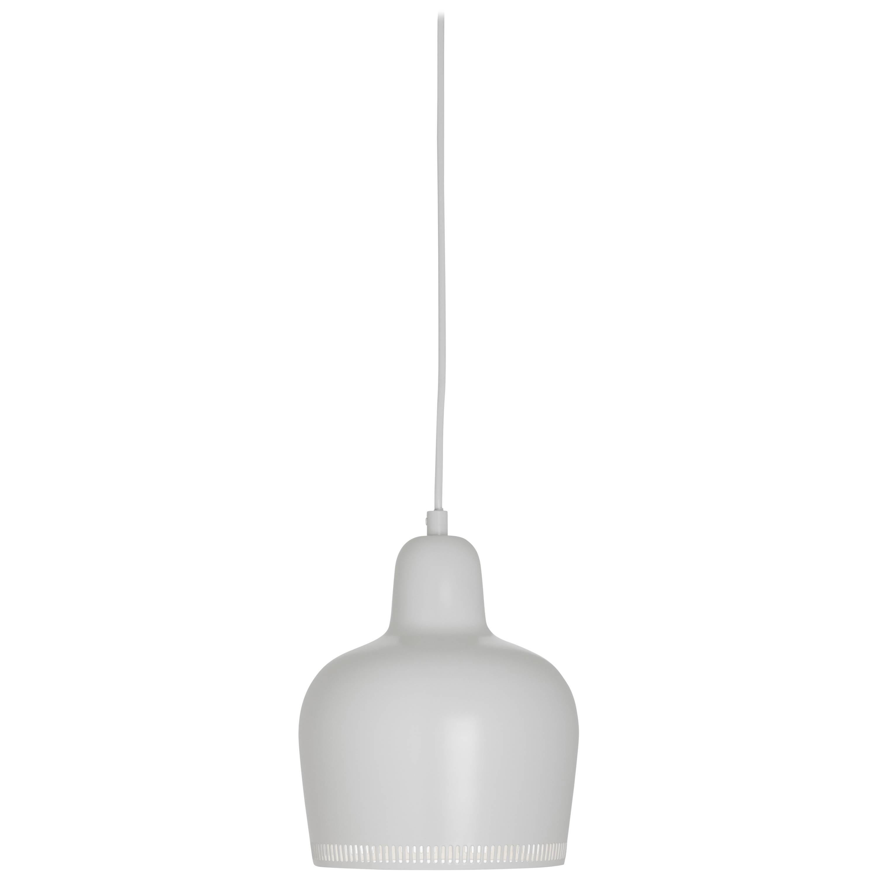 Authentic Pendant Light A330S "Golden Bell" in White by Alvar Aalto & Artek For Sale