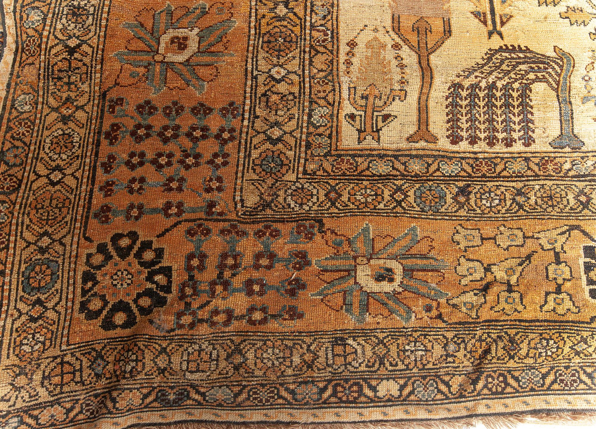 20ième siècle Authentique tapis persan Bakhtiari en laine fait main en vente