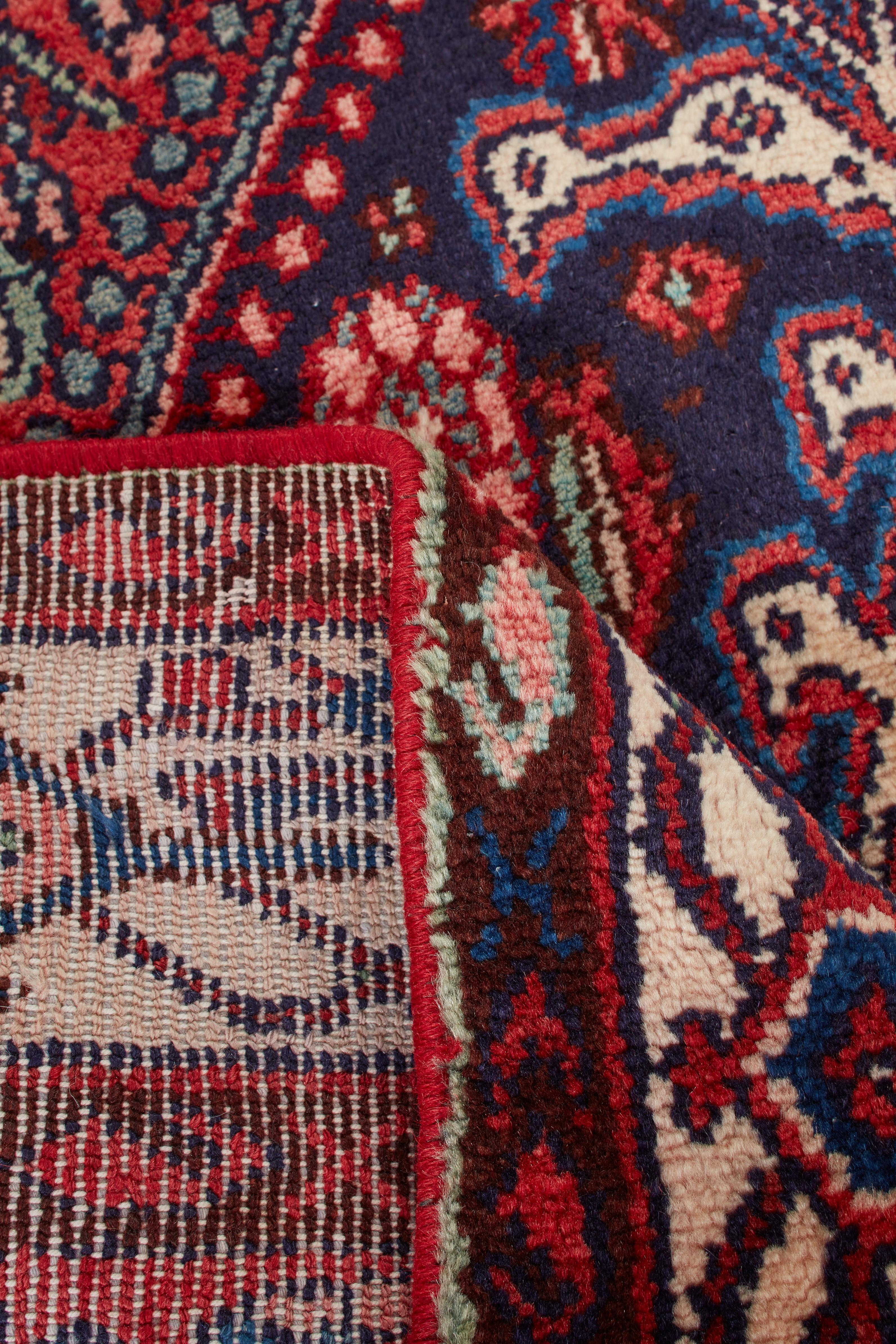 Authentische persische Hamadan handgeknüpft Wolle rot Bereich Teppich 4' 5