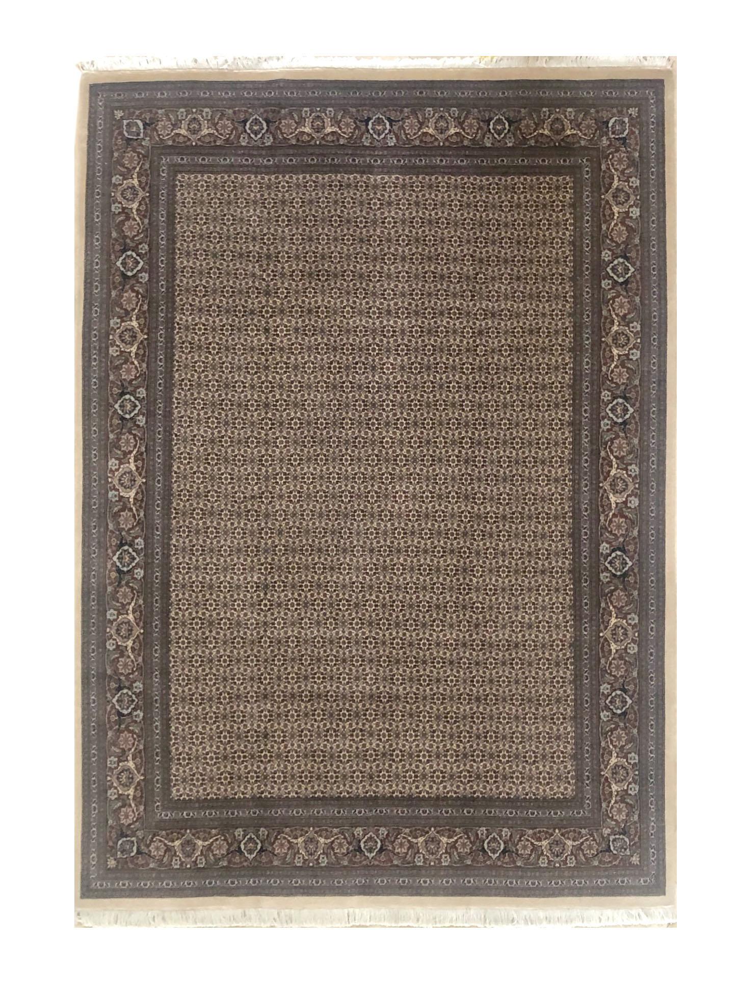 Authentic Persian Hand Knotted All-Over Fish Design 'Mahi' Tabriz Rug For Sale 6