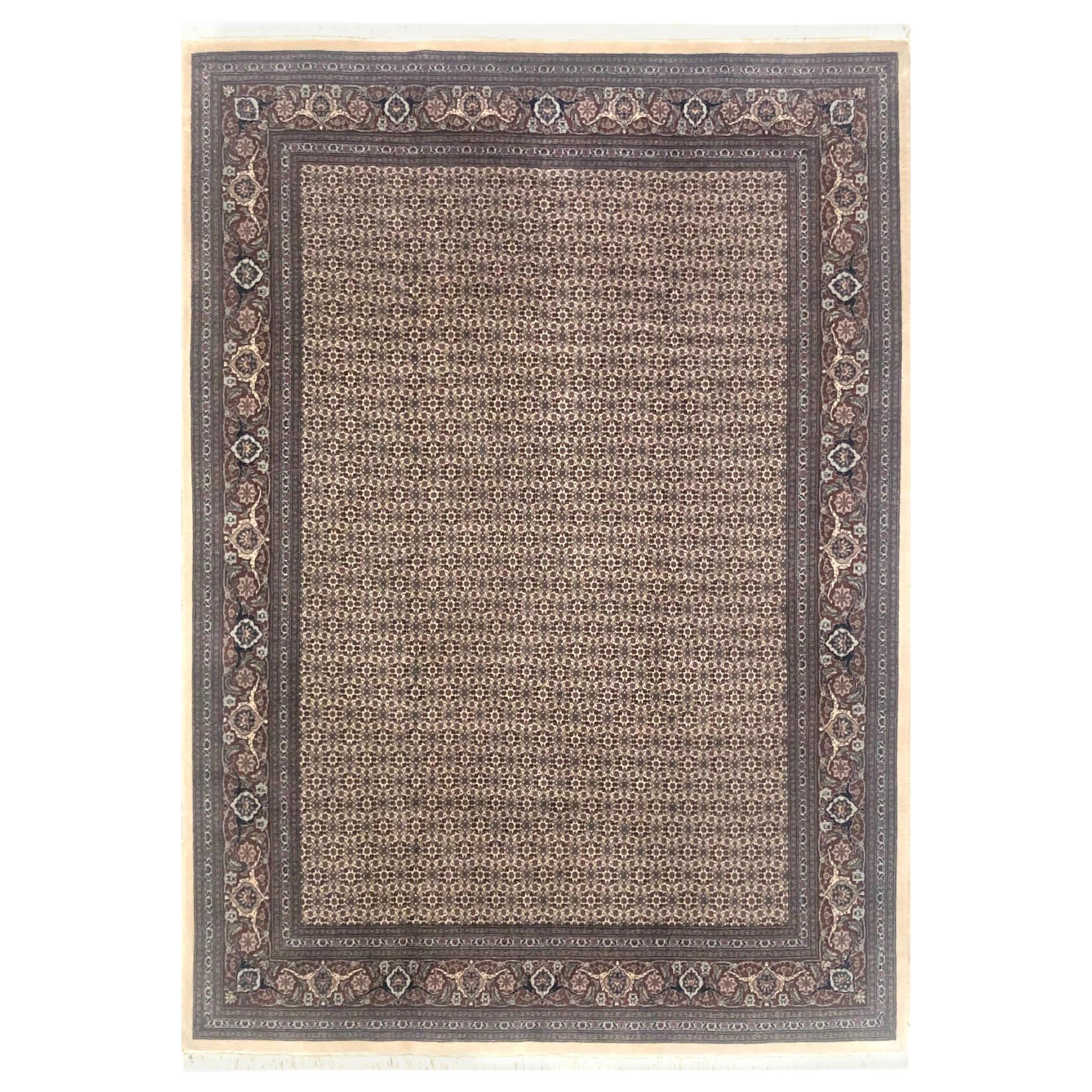 Authentic Persian Hand Knotted All-Over Fish Design 'Mahi' Tabriz Rug For Sale