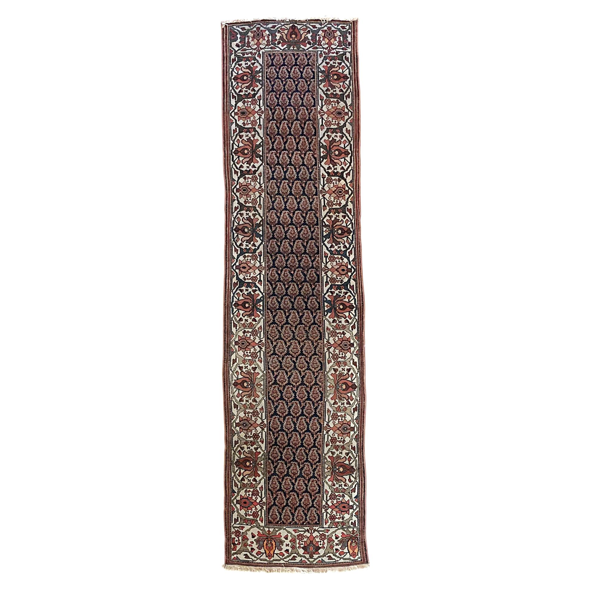 Authentic Persian Hand Knotted Antique Bakhtiari Rug, circa 1880 For Sale
