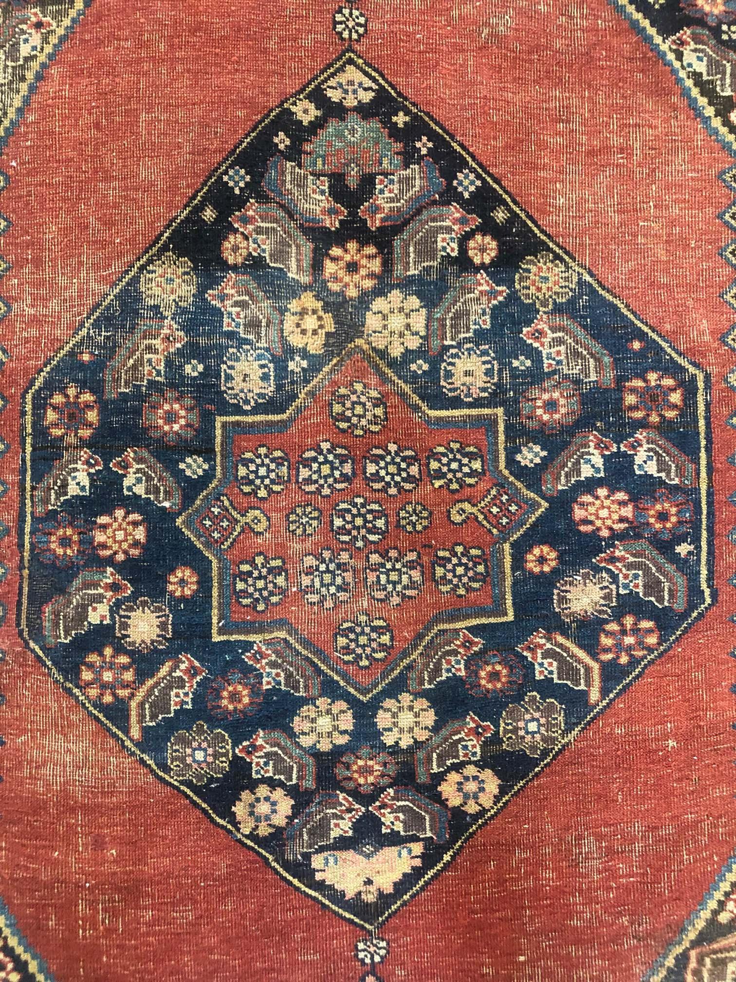 Late 19th Century Authentic Persian Hand Knotted Antique Bijar Rug, circa 1880