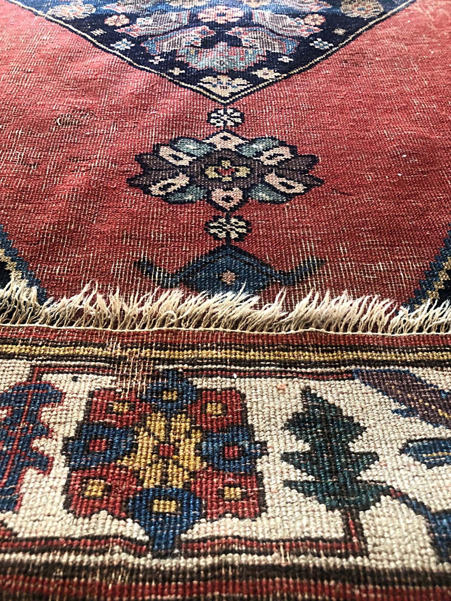 Authentic Persian Hand Knotted Antique Bijar Rug, circa 1880 1